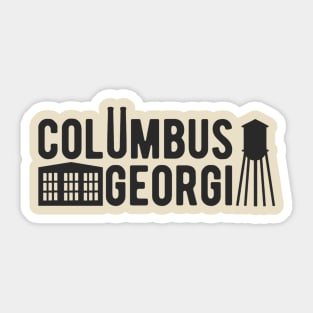 Columbus Georgia Building & Tower Design Sticker